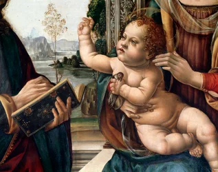 Virgin with Child and Two Saints, St Matthew and St Jerome (Detail)