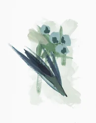 Abstract Blue Blooms
