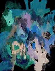 Vibrant Blue Gestures