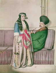 An Armenian Prince and His Wife, engraved by Lemercier for 