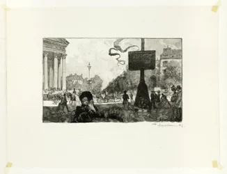 Corner of the Rue Royale, Plate Sixteen from Along the Seine and the Boulevards
