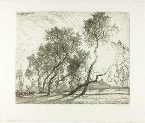 Farm with Dutch Poplars