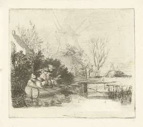 Fishermen by a River