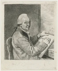Portrait of the Artist Johannes Janson, Drawing