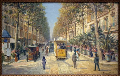 Avenue de la Gare in Nice. Painting by Louis Beroud