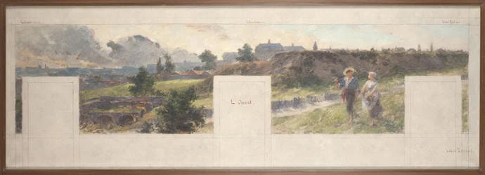 Sketch for the Bagnolet Town Hall: Views of the Surroundings of Bagnolet, Charonne, Les Lilas, 1893