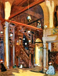Interior of the al-Muayyad Mosque, Cairo, Egypt
