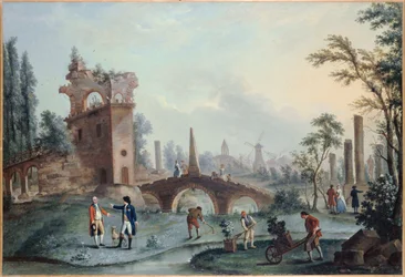 View of the Monceau Gardens, circa 1778