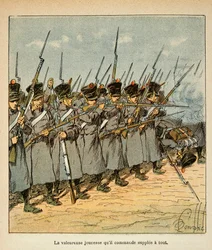 The French during the Battle of Lutzen in 1813 from the book 