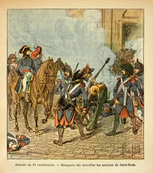 Day of the 13th of Friday, Bonaparte makes the sections of Saint Roch shoot with a cannon