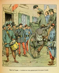 In the Vosges, the rise of the old boys by Lieutenant Coumes following the orders of the government of Tours