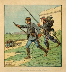 Officer and Mobile of the Cher in the Battle of Toury on October 5, 1870