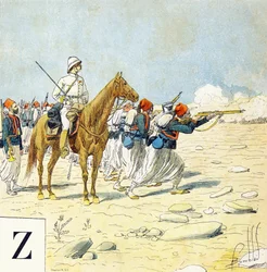 Letter Z: Zouaves, "I will be a soldier" - Military alphabet