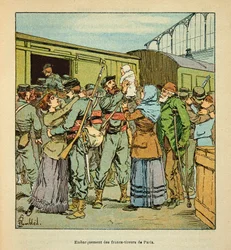 Embarkment of the Battalion of the Francs-Shoirers of Paris for Chateaudun in October 1870