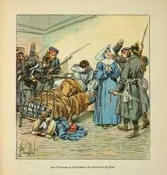 The Army of the Loire: Prussians at the Ambulance of Boulevard Negrier au Mans in January 1871
