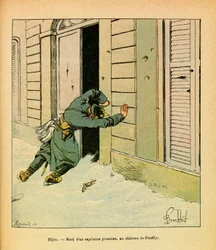 Death of a Prussian captain at the Chateau de Pouilly