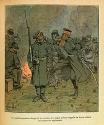 A Prussian captain in charge of the conduct of the hostages of Nuits Saint Georges recalls one of his soldiers
