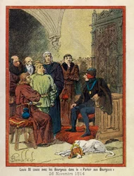 The Grand Journees of the Hotel de Ville de Paris by A. Mercier, illustrated by Louis Bombled (1862-1927): On November 26