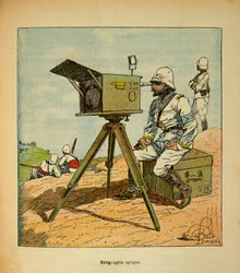 The War in Madagascar: Anecdotal History of the French Expeditions of 1885-1895 by Henri Galli, Illustrated by Louis Bombled: Optical Telegraphy in 1895