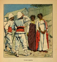 The War in Madagascar: French Soldiers Sympathizing with Malagasy Women