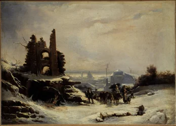 The Return from the Market (Snow Effect on Paris), circa 1830