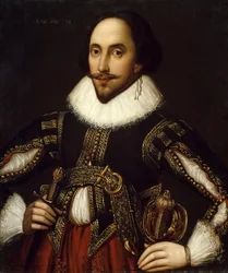 Portrait of British playwright William Shakespeare