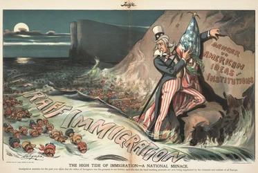 The High Tide of Immigration - A National Menace. Judge Magazine, August 22, 1903, 1903.