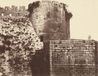 Kalaat-El Hosn, second enclosure, exterior, south, 1859/1860