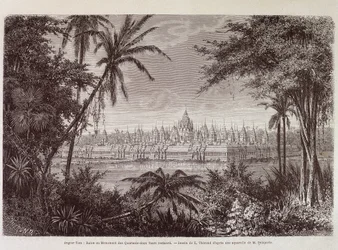 View of Angkor Thom Around 1870 - in 