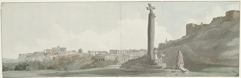 View of Arriano and Monument, So-called Altar of Janus (Voyage en Italie, en Sicile et à Malte - 1778)