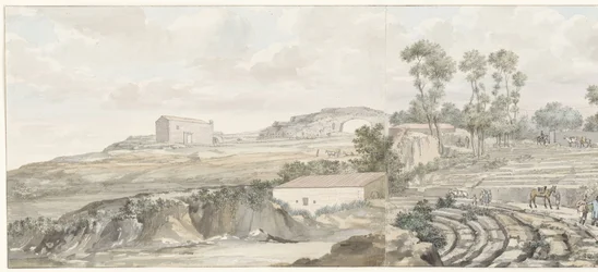 Interior with Theater Stairs in Syracuse (Voyage in Italy, Sicily, and Malta - 1778)