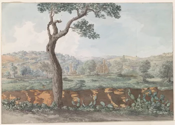 Ruins of the Temple of Castor and Pollux within the Walls of Ancient Agrigento (Voyage en Italie, en Sicile et à Malte - 1778)