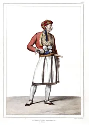 An Albanian butcher in Athenes. in 