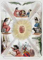 The Barrel - Lithography, from Theatre des marionnettes du jardin des Tuileries