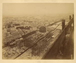 Aerial View of an Exhibition Building Under Construction