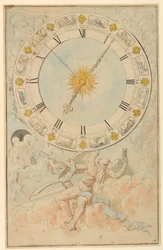 Clock Face with the Signs of the Zodiac