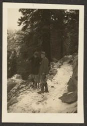 Couple with Dog in the Snow