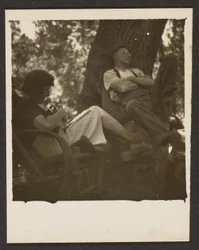 Florence and Husband in Woods