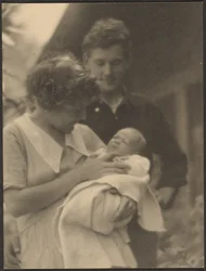 [Florence and Husband with Baby]