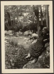 Florence and Mrs. Fleckenstein by Forest Stream