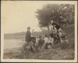Group Portrait by Lake