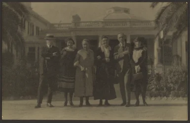 Group Portrait in Front of Public Building
