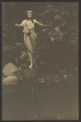 [Half-Nude Woman at the Side of a Pond]