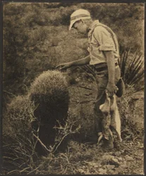 Man with Jack Rabbits