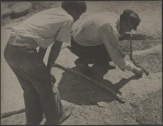Men with Rattlesnake