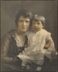 Mother and Child in White Gown