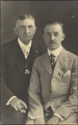 [Portrait of Two Men with Suit Accessories]
