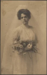 Portrait of a Bride with Bouquet