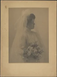 Portrait of a Bride with Bouquet