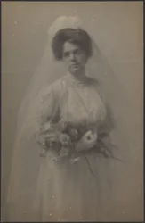 Portrait of a Bride with Bouquet